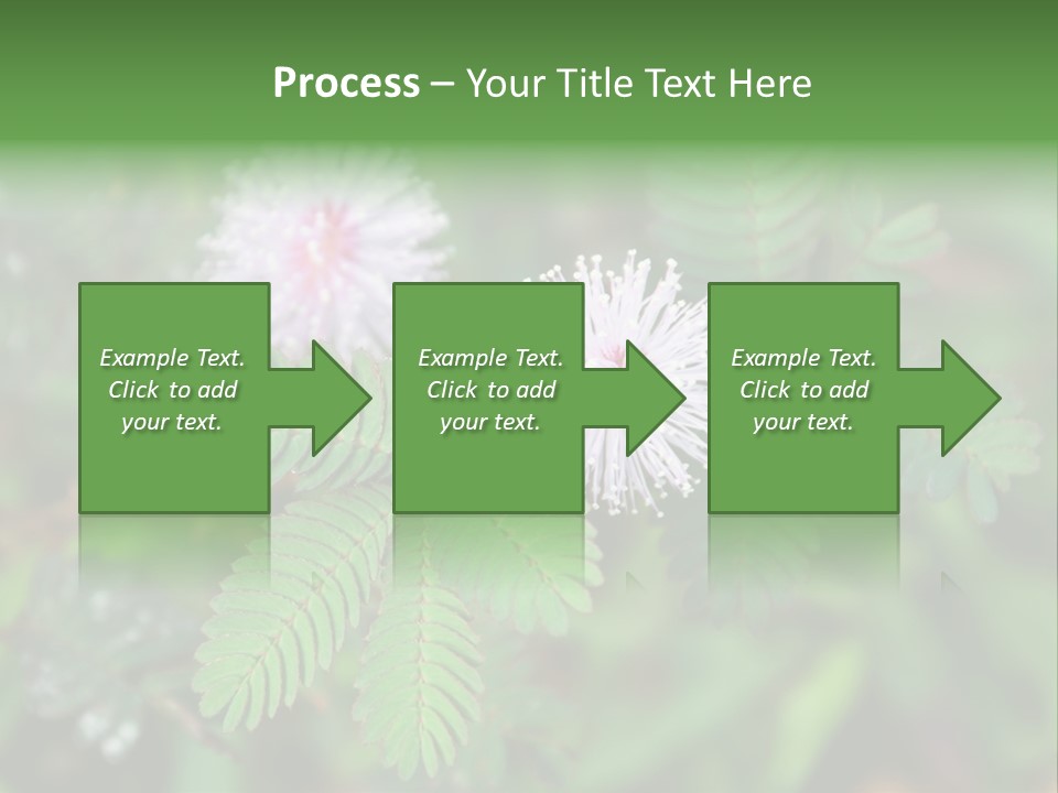 Pink Foliage Flora PowerPoint Template