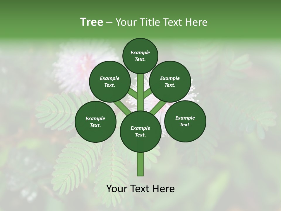 Pink Foliage Flora PowerPoint Template