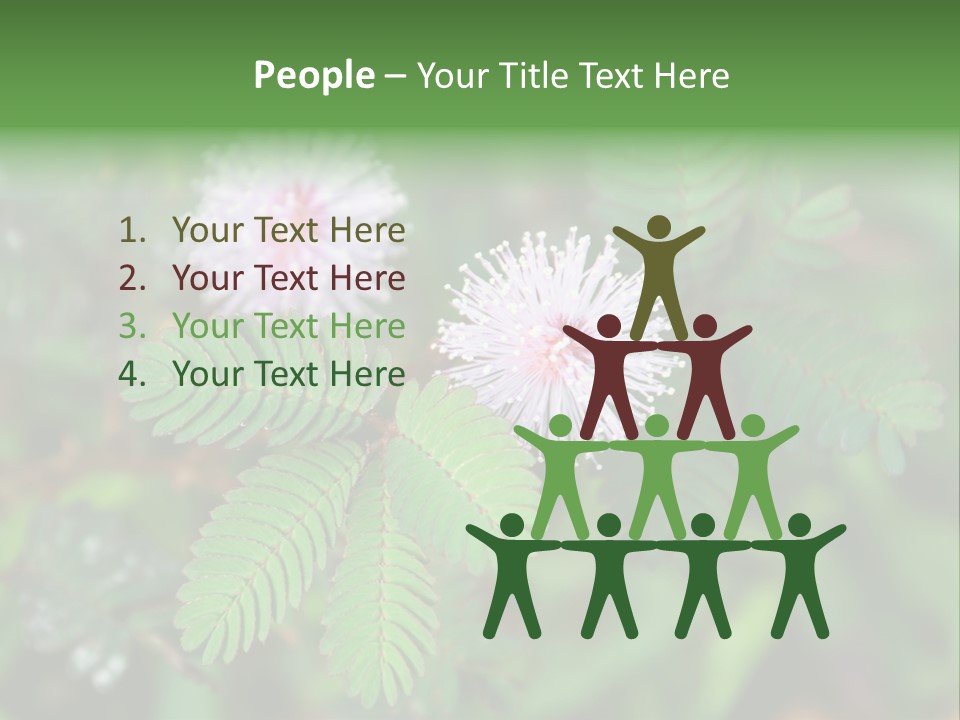 Pink Foliage Flora PowerPoint Template