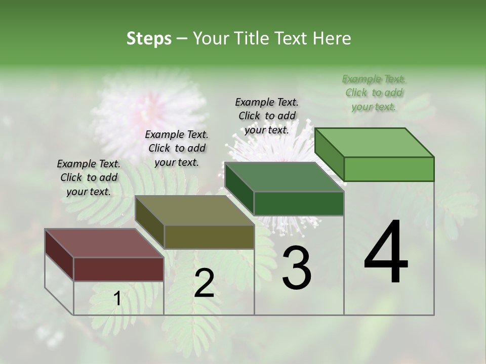 Pink Foliage Flora PowerPoint Template