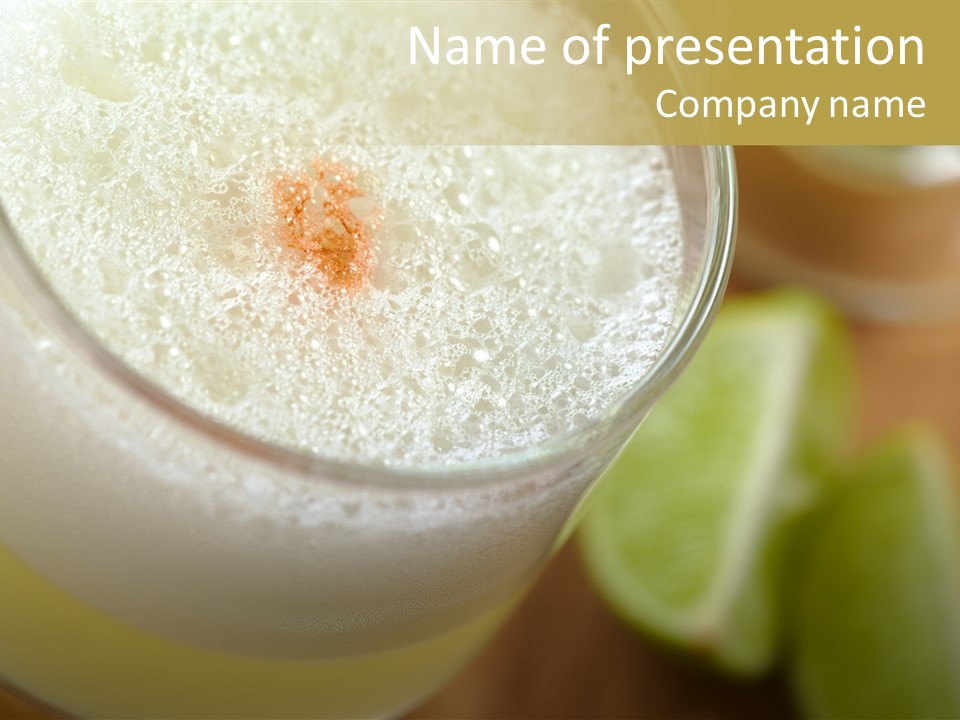 Citrus Fruit Peru Liquor PowerPoint Template