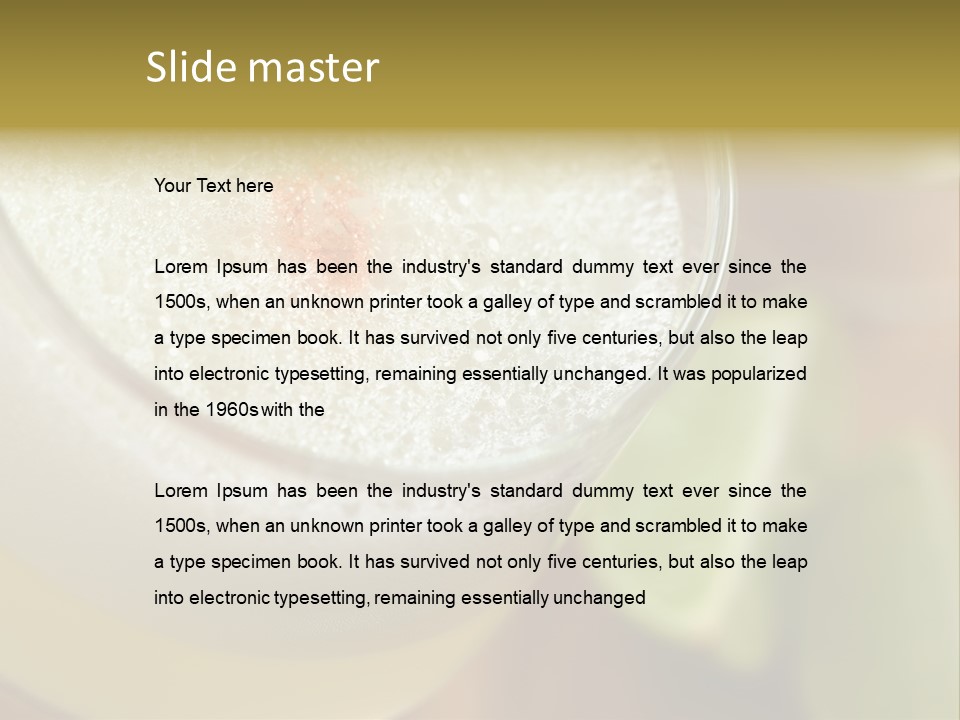 Citrus Fruit Peru Liquor PowerPoint Template