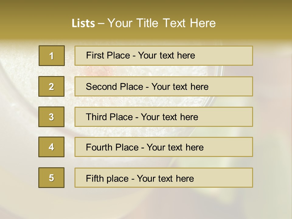Citrus Fruit Peru Liquor PowerPoint Template