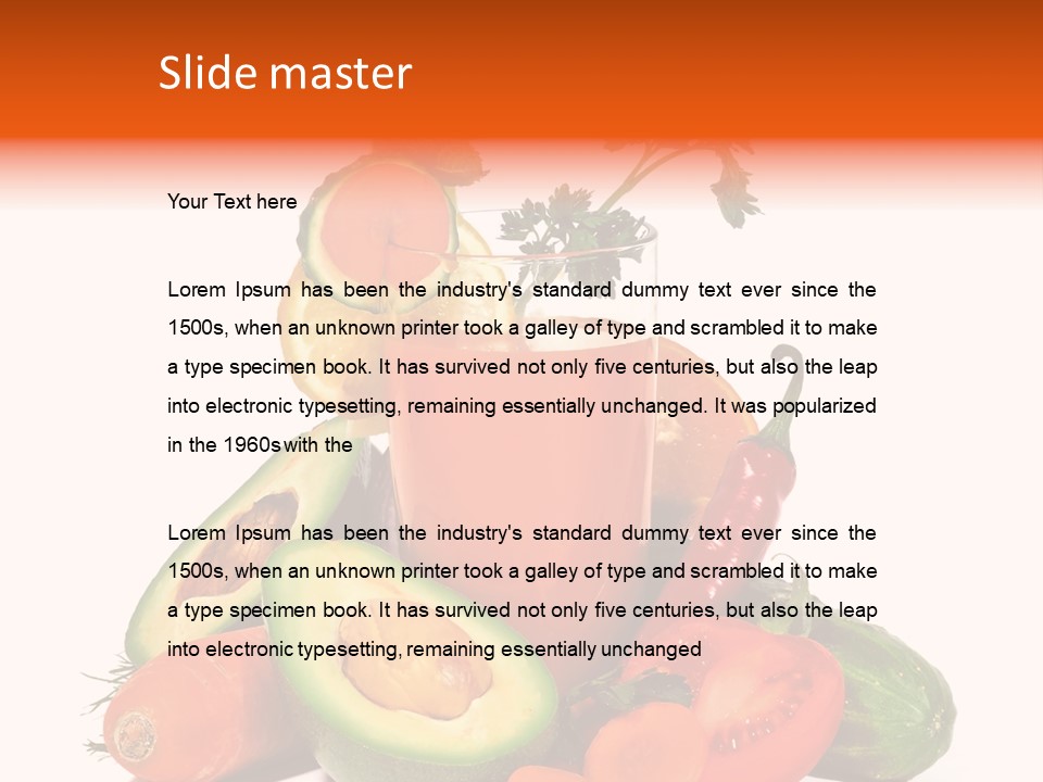 Vegetable Health Avocado PowerPoint Template