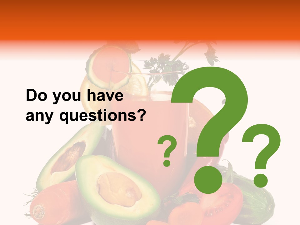 Vegetable Health Avocado PowerPoint Template