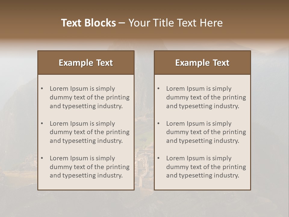 Landmark Walls Rock PowerPoint Template