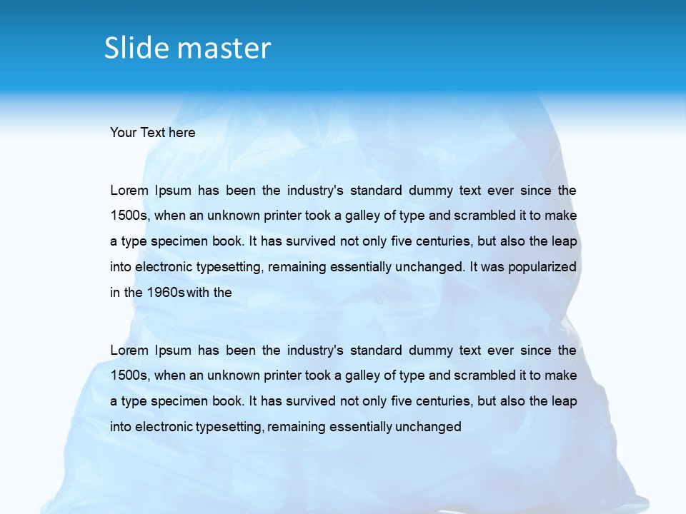 Trashbags Bin Junk PowerPoint Template