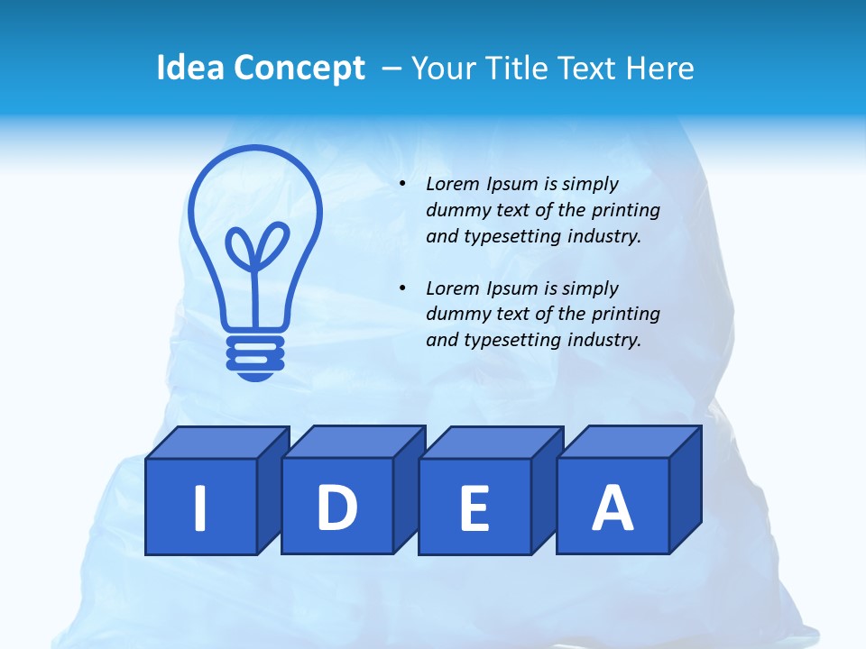 Trashbags Bin Junk PowerPoint Template