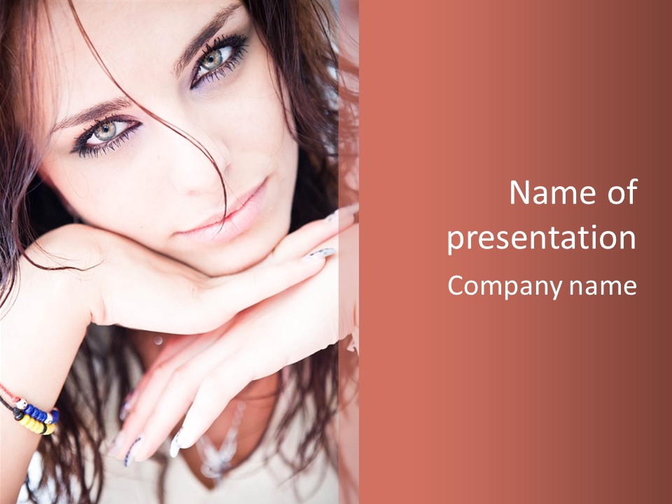 Nails Cute Eyes PowerPoint Template