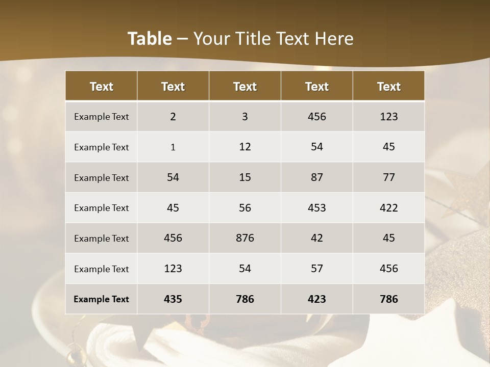 Silver Festive Dinner Table PowerPoint Template