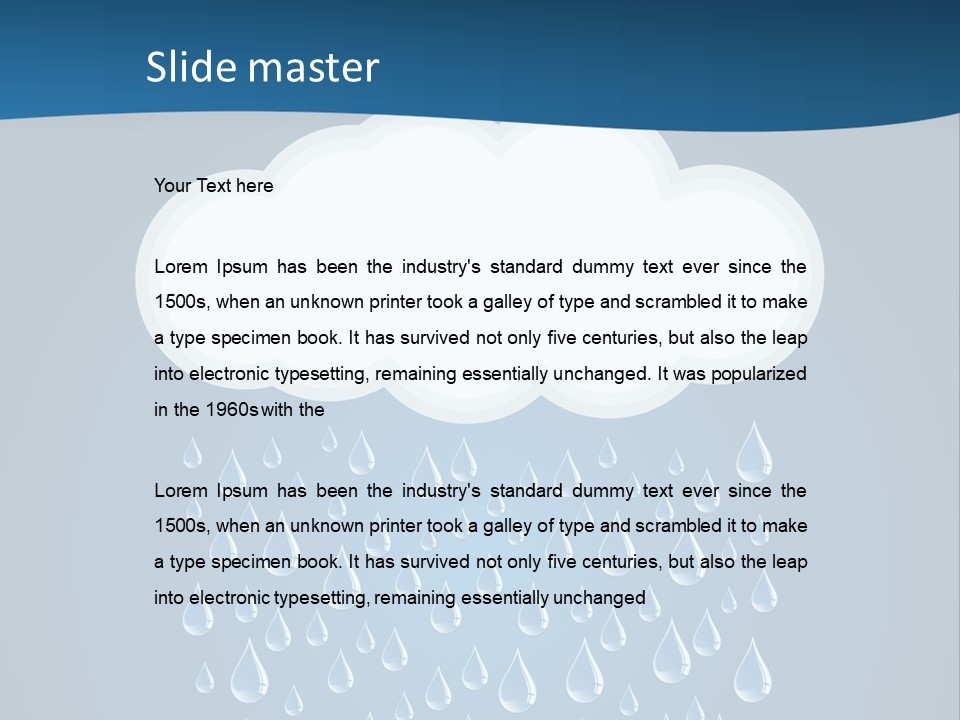 Blue Symbol Water PowerPoint Template