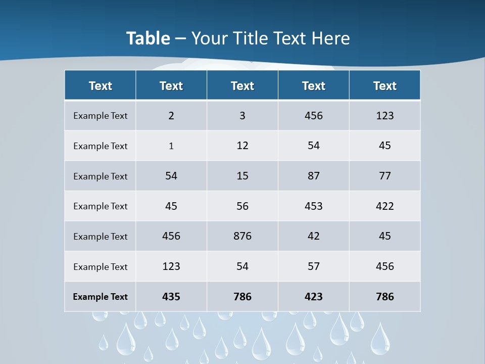 Blue Symbol Water PowerPoint Template
