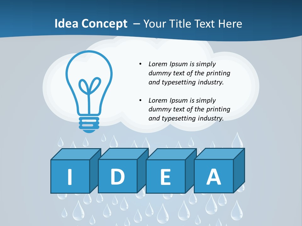 Blue Symbol Water PowerPoint Template