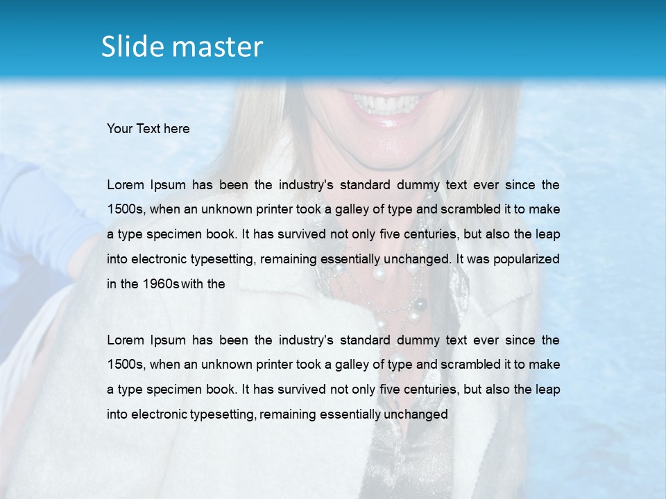 Pearls Beige Coat Gold Dress PowerPoint Template