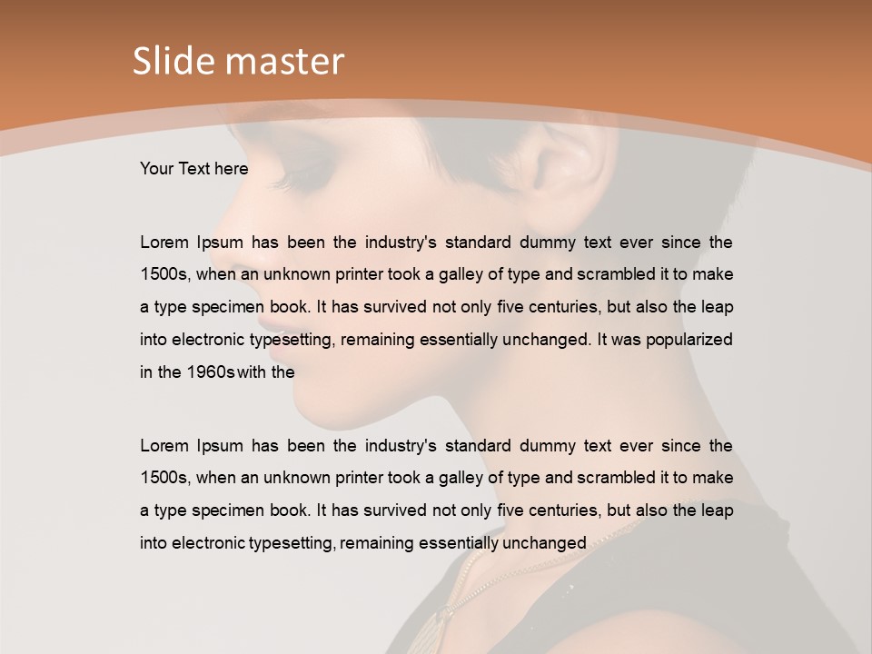 Portrait Short Smiling PowerPoint Template