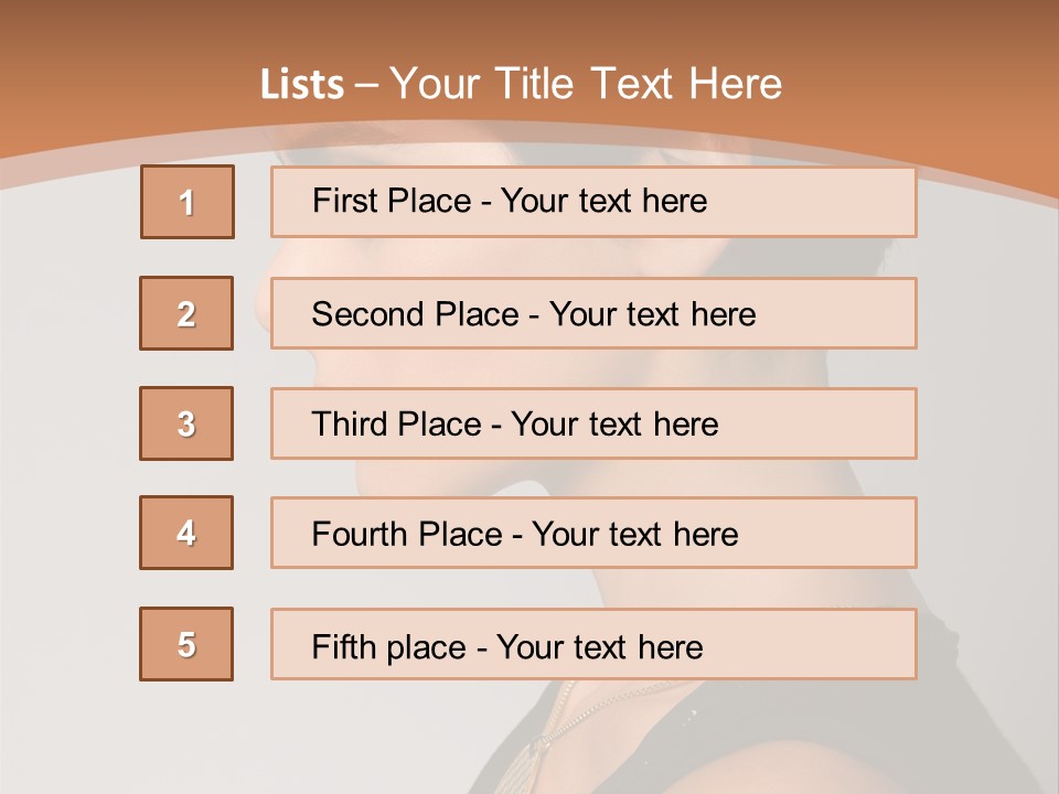 Portrait Short Smiling PowerPoint Template
