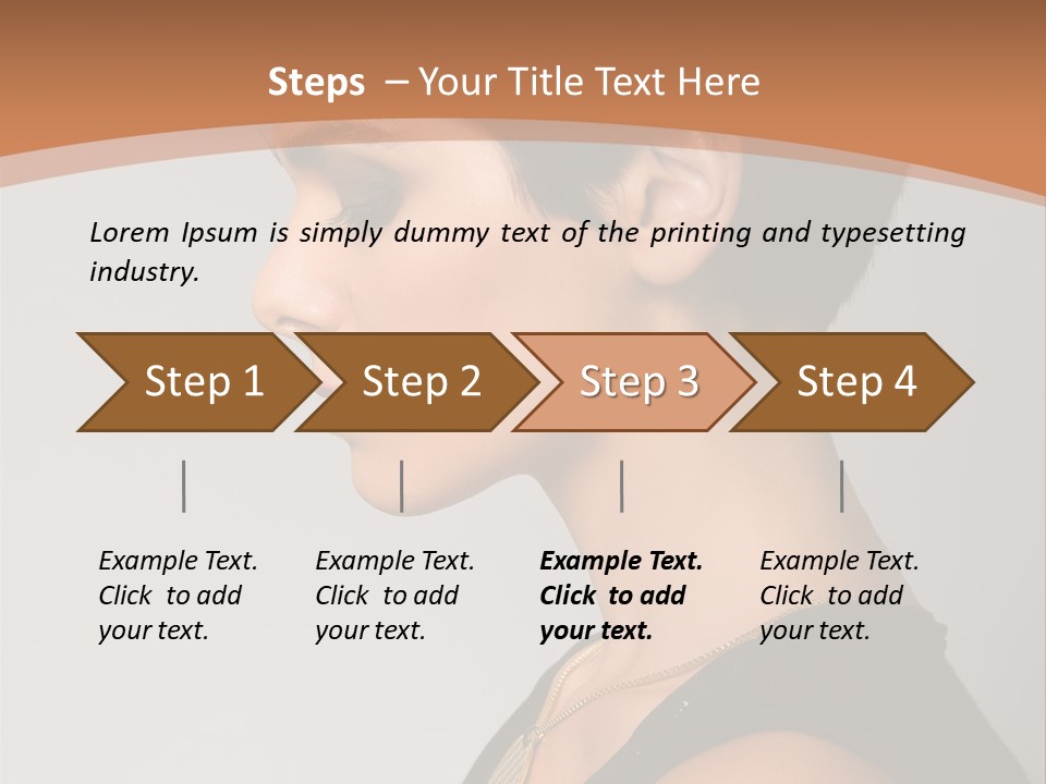 Portrait Short Smiling PowerPoint Template