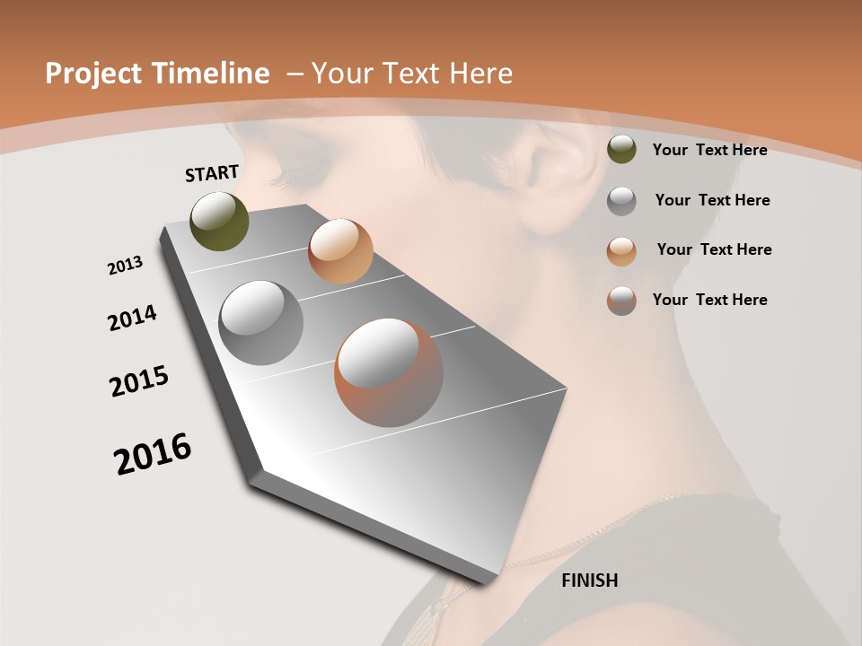 Portrait Short Smiling PowerPoint Template