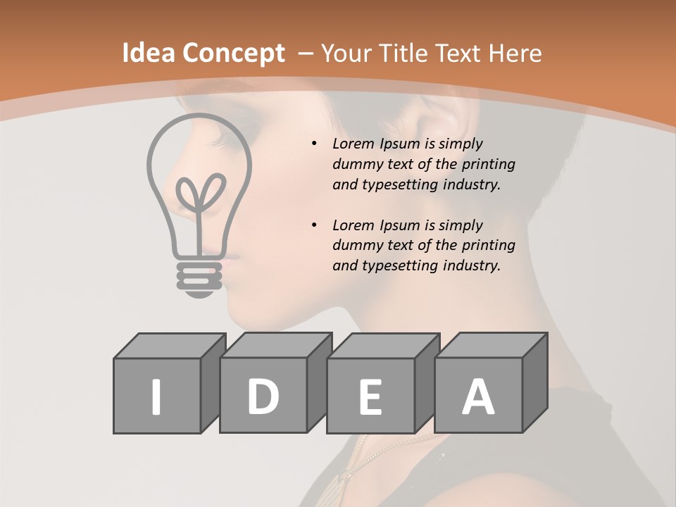 Portrait Short Smiling PowerPoint Template