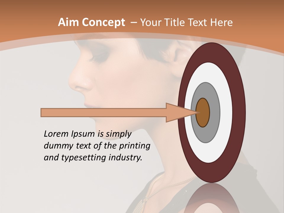 Portrait Short Smiling PowerPoint Template