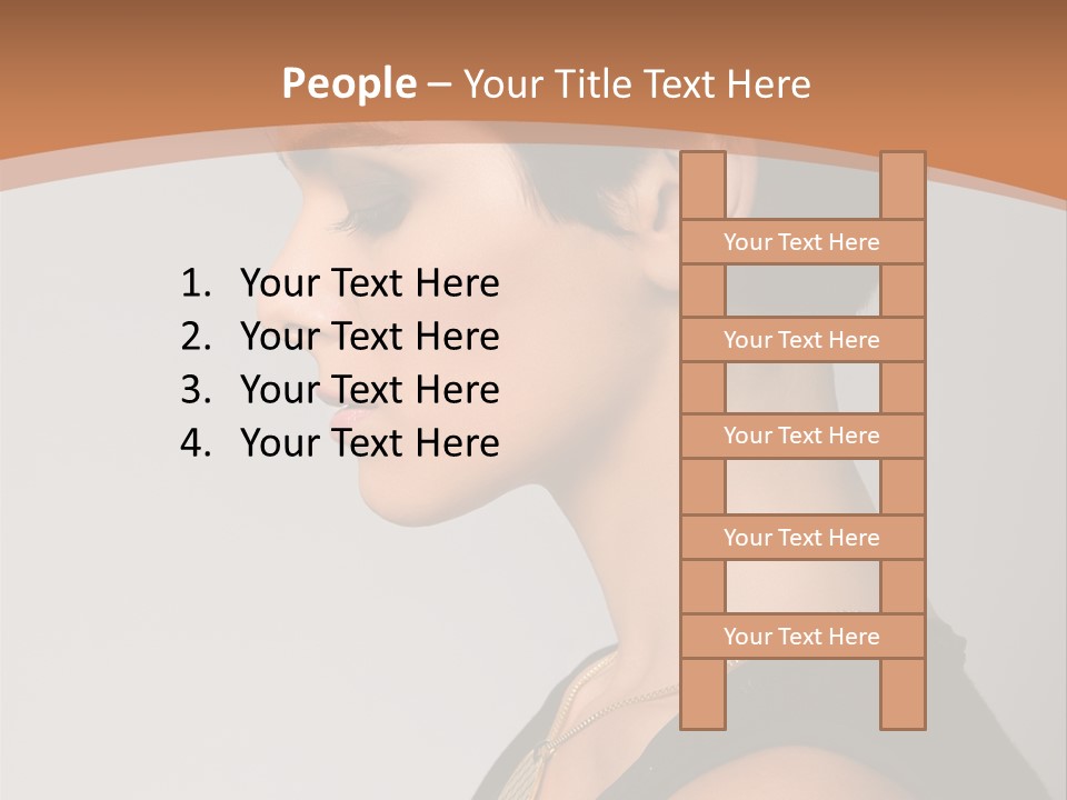Portrait Short Smiling PowerPoint Template