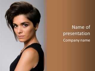 Brown Elegance Brunette PowerPoint Template