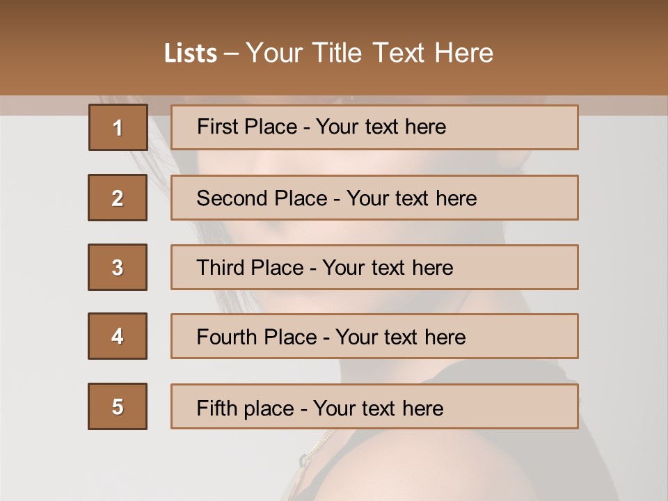 Brown Elegance Brunette PowerPoint Template