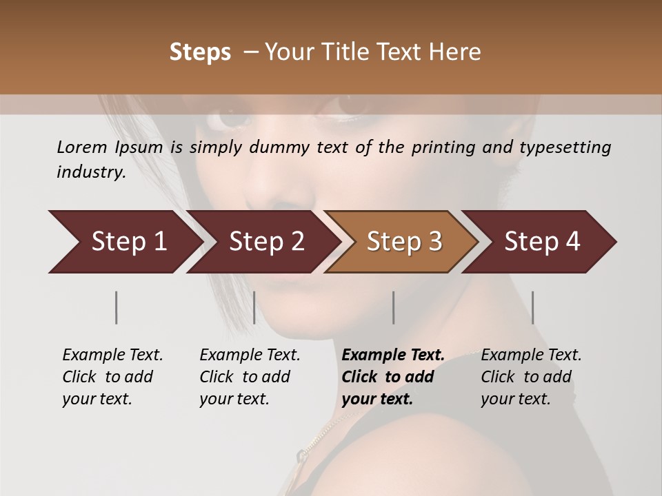 Brown Elegance Brunette PowerPoint Template