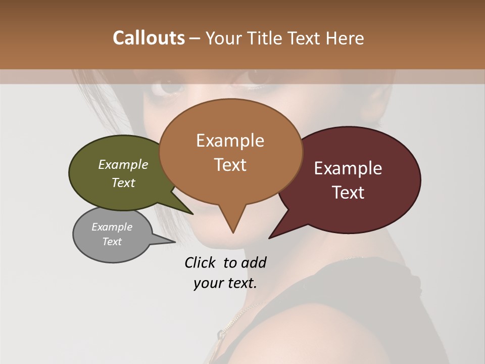 Brown Elegance Brunette PowerPoint Template