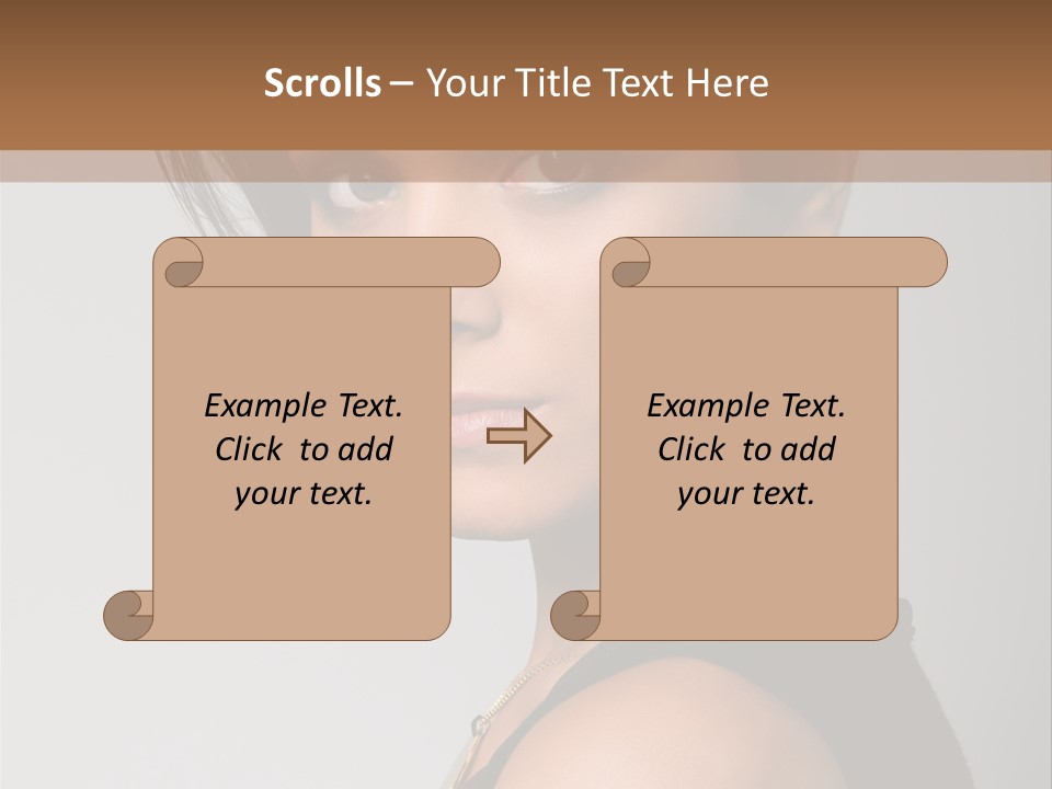 Brown Elegance Brunette PowerPoint Template