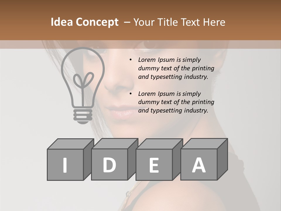 Brown Elegance Brunette PowerPoint Template