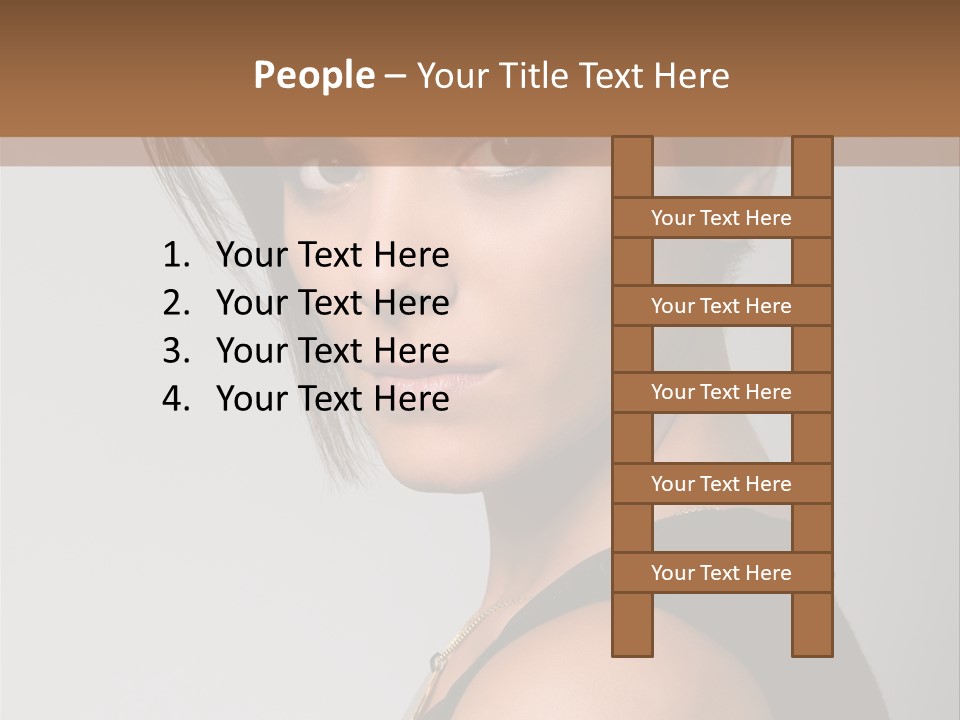 Brown Elegance Brunette PowerPoint Template