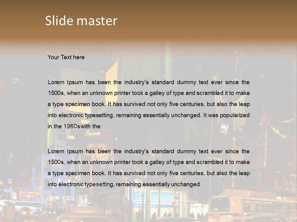 Midtown Commercial Sign Fame PowerPoint Template