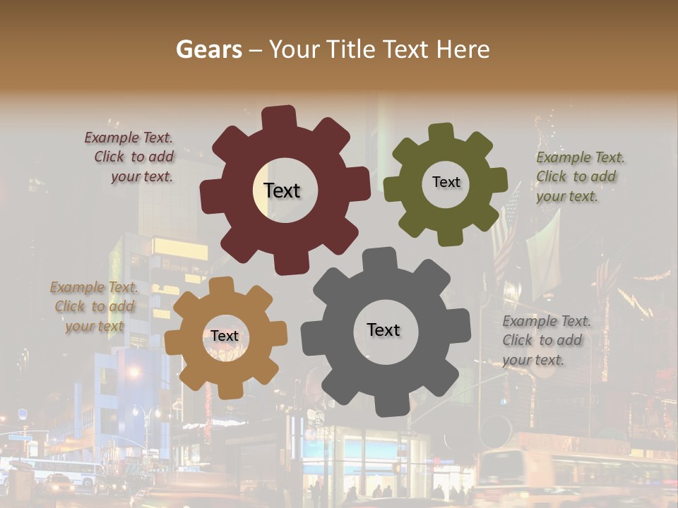 Midtown Commercial Sign Fame PowerPoint Template