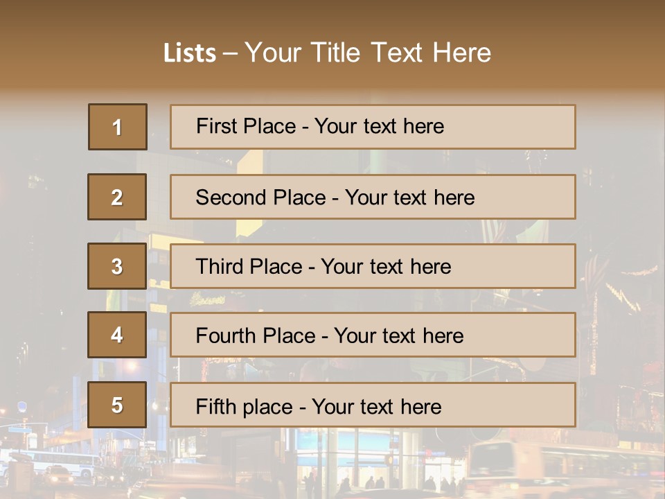 Midtown Commercial Sign Fame PowerPoint Template