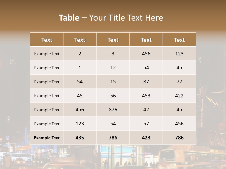 Midtown Commercial Sign Fame PowerPoint Template