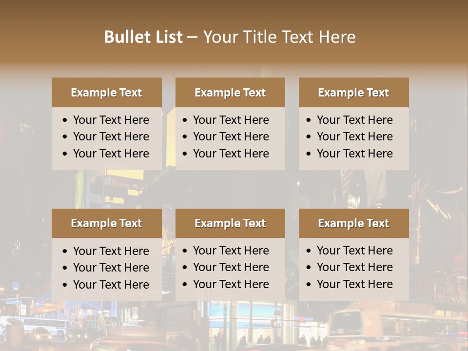 Midtown Commercial Sign Fame PowerPoint Template
