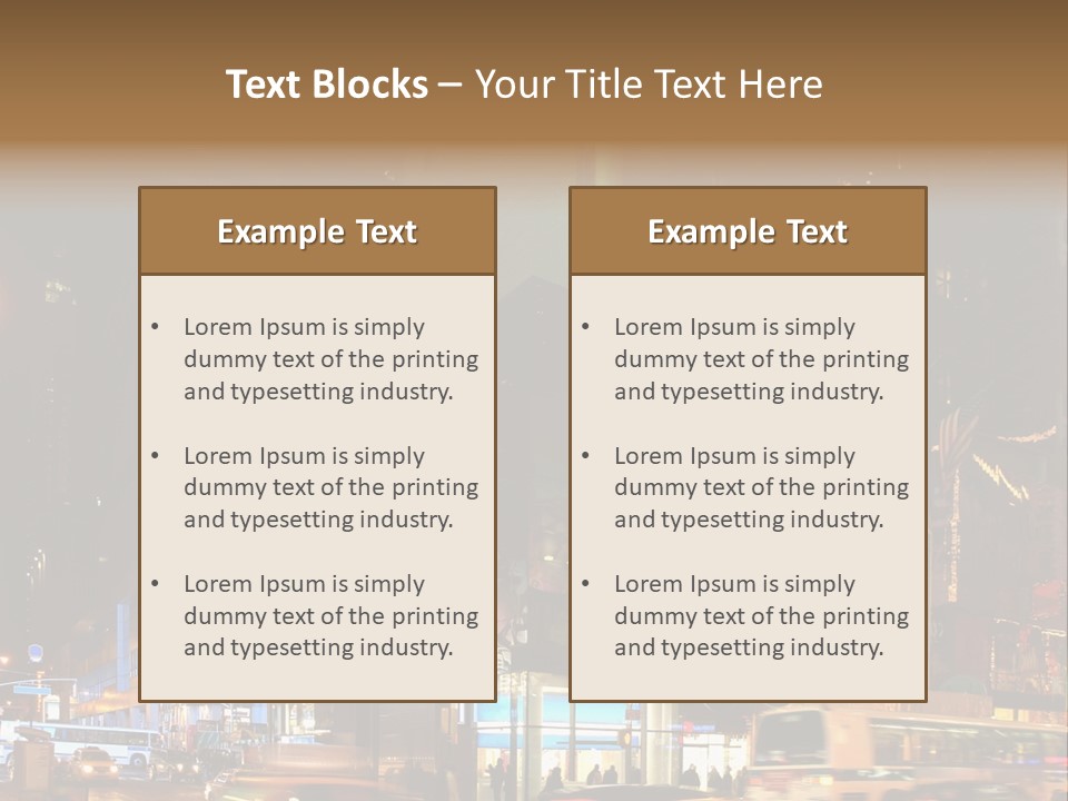 Midtown Commercial Sign Fame PowerPoint Template