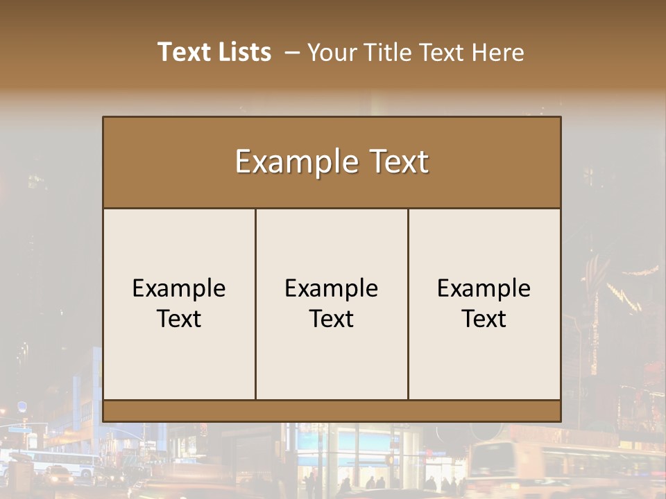 Midtown Commercial Sign Fame PowerPoint Template