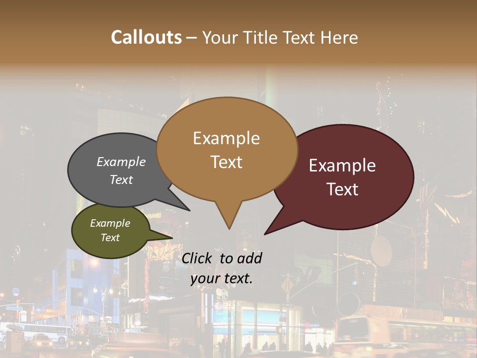 Midtown Commercial Sign Fame PowerPoint Template