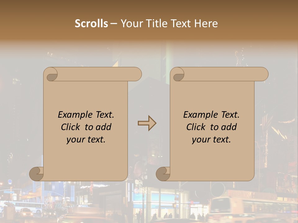 Midtown Commercial Sign Fame PowerPoint Template