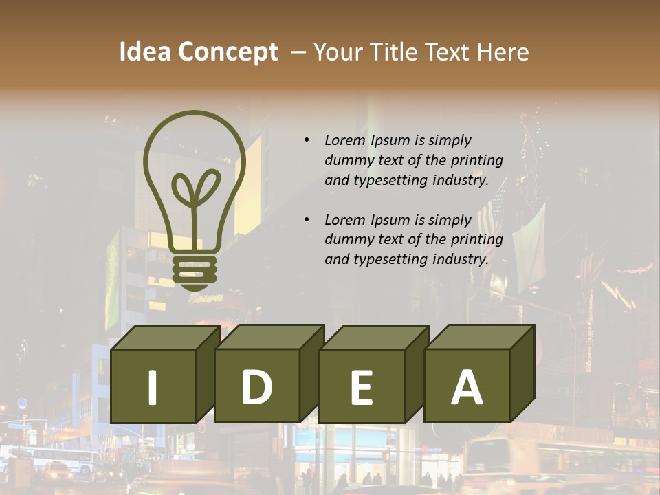 Midtown Commercial Sign Fame PowerPoint Template