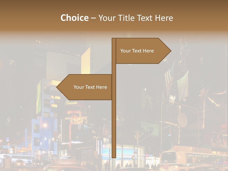 Midtown Commercial Sign Fame PowerPoint Template