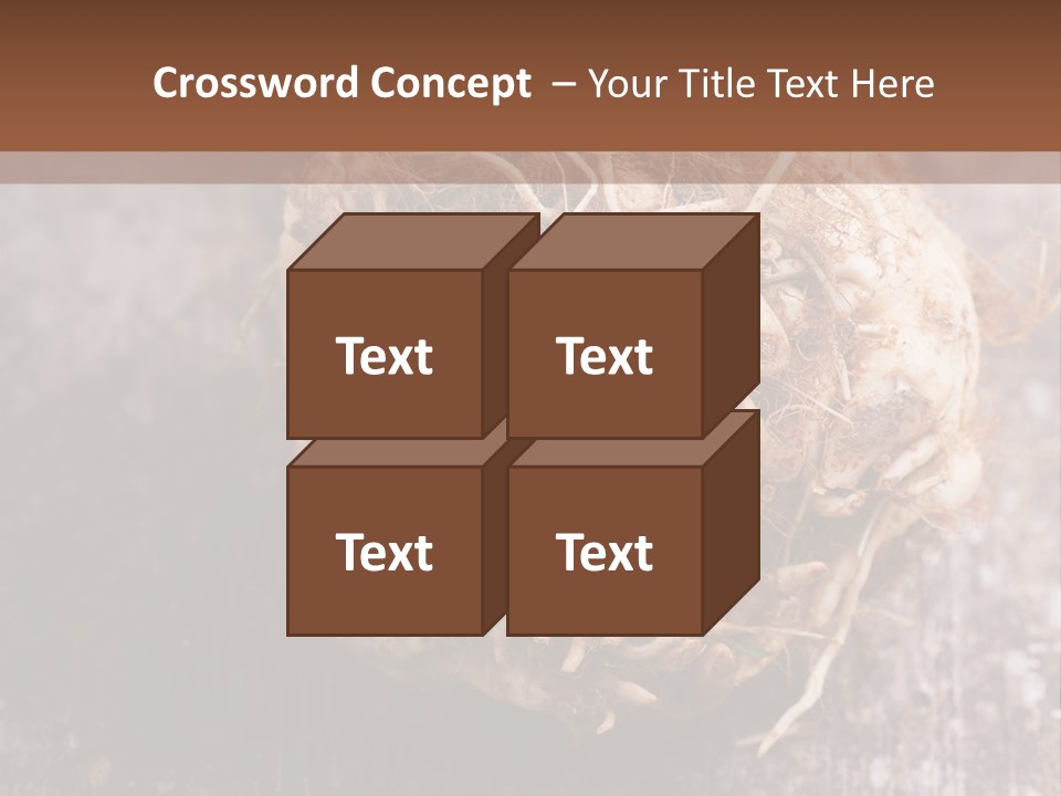 Wooden Vegetarian Leaf PowerPoint Template