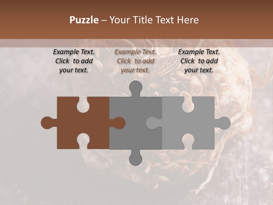 Wooden Vegetarian Leaf PowerPoint Template