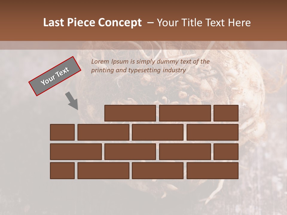 Wooden Vegetarian Leaf PowerPoint Template