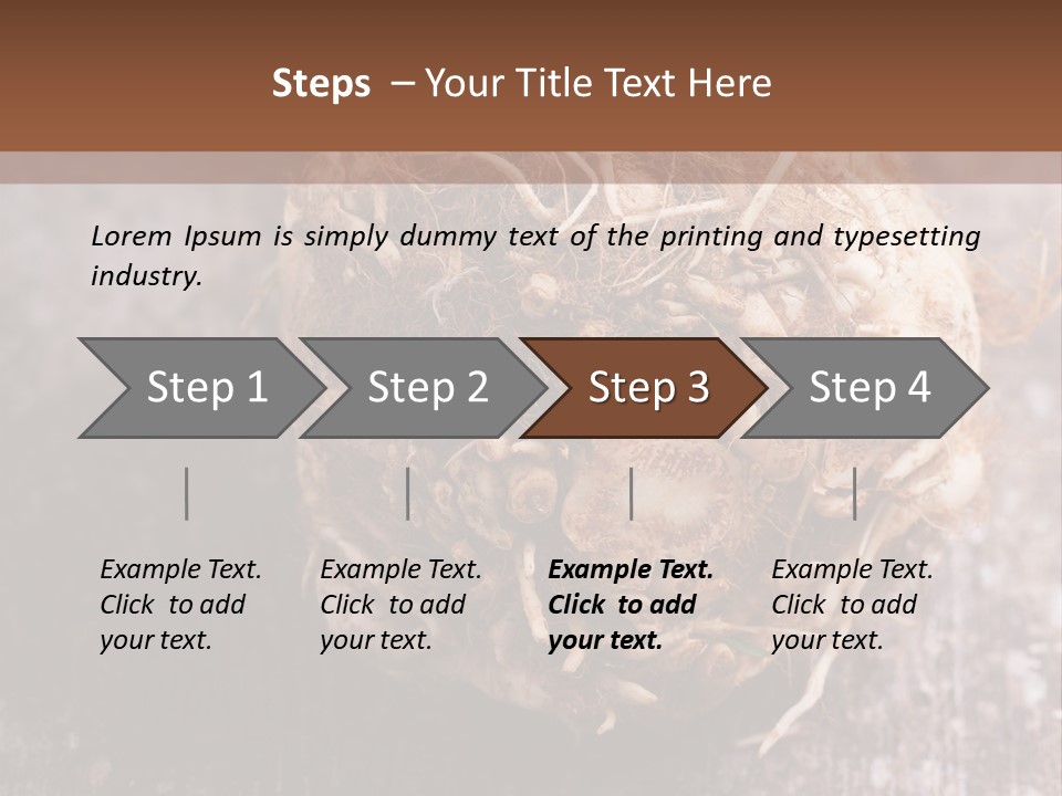 Wooden Vegetarian Leaf PowerPoint Template