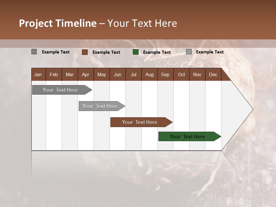 Wooden Vegetarian Leaf PowerPoint Template