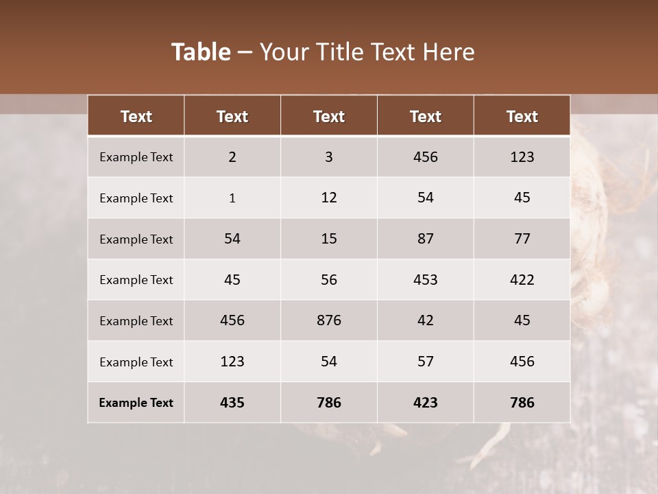 Wooden Vegetarian Leaf PowerPoint Template