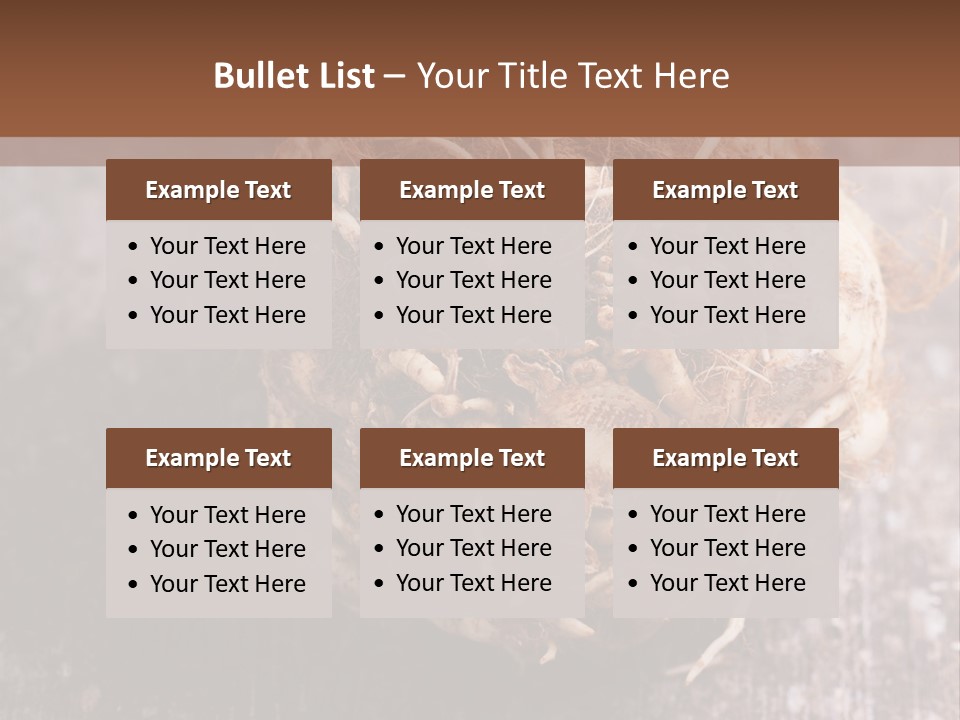 Wooden Vegetarian Leaf PowerPoint Template